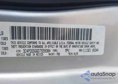 2013 Dodge Journey Crew from USA, damaged, VIN 3C4PDDDG6DT559384
